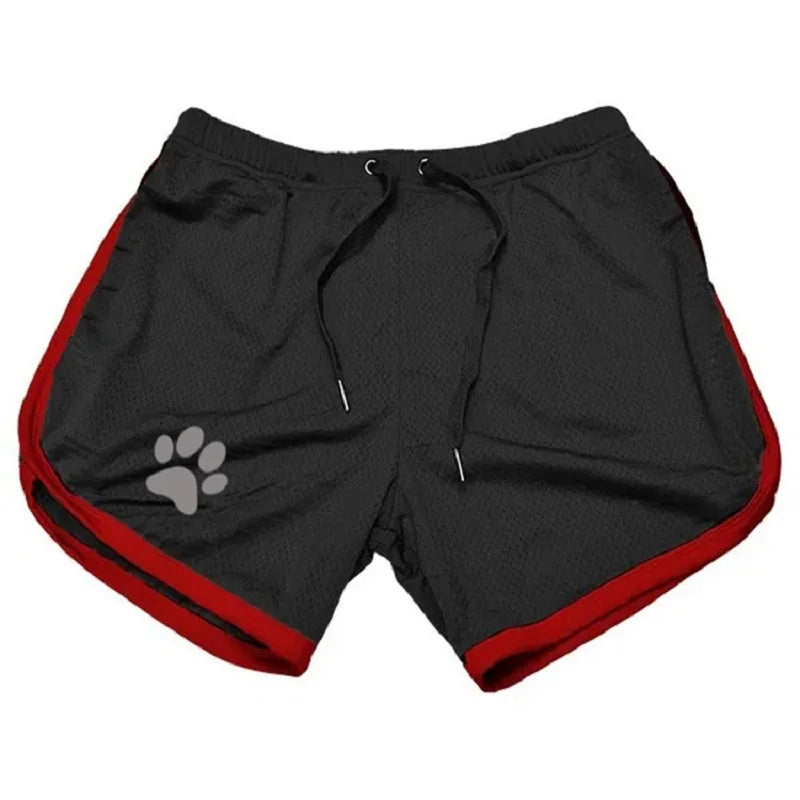 Beach Pants Summer Sports Men's Muscle Fitness Casual Mesh Breathable Pants Running Training Quick Dry Breathable Shorts