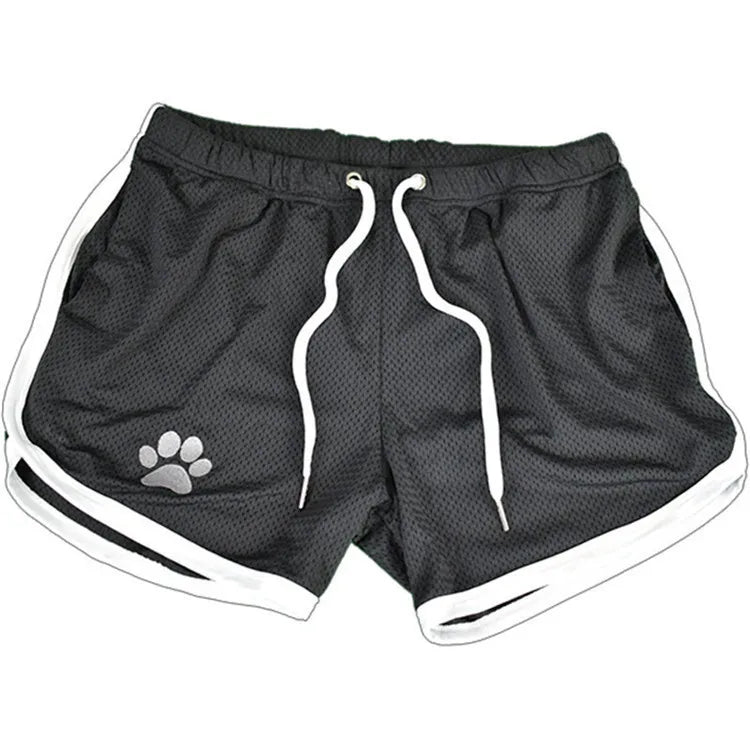 Beach Pants Summer Sports Men's Muscle Fitness Casual Mesh Breathable Pants Running Training Quick Dry Breathable Shorts