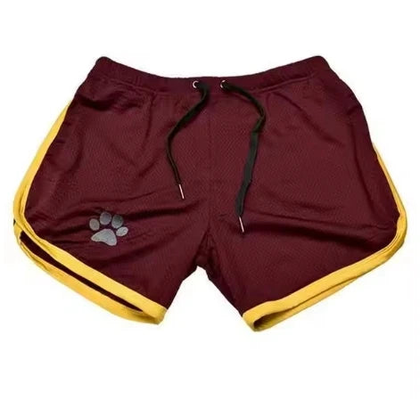Beach Pants Summer Sports Men's Muscle Fitness Casual Mesh Breathable Pants Running Training Quick Dry Breathable Shorts
