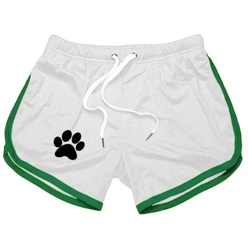 Beach Pants Summer Sports Men's Muscle Fitness Casual Mesh Breathable Pants Running Training Quick Dry Breathable Shorts
