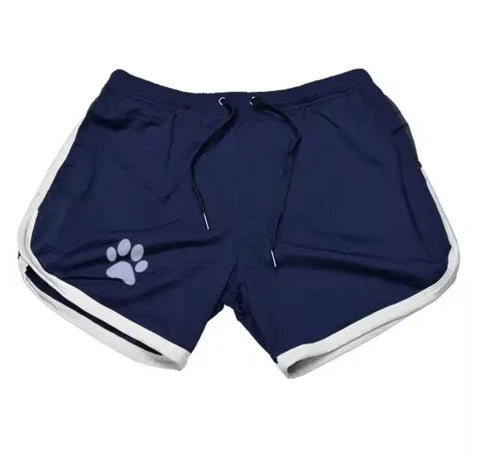Beach Pants Summer Sports Men's Muscle Fitness Casual Mesh Breathable Pants Running Training Quick Dry Breathable Shorts