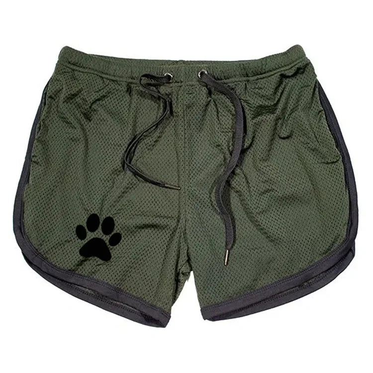 Beach Pants Summer Sports Men's Muscle Fitness Casual Mesh Breathable Pants Running Training Quick Dry Breathable Shorts