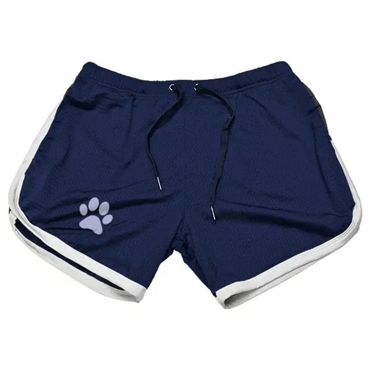 Beach Pants Summer Sports Men's Muscle Fitness Casual Mesh Breathable Pants Running Training Quick Dry Breathable Shorts